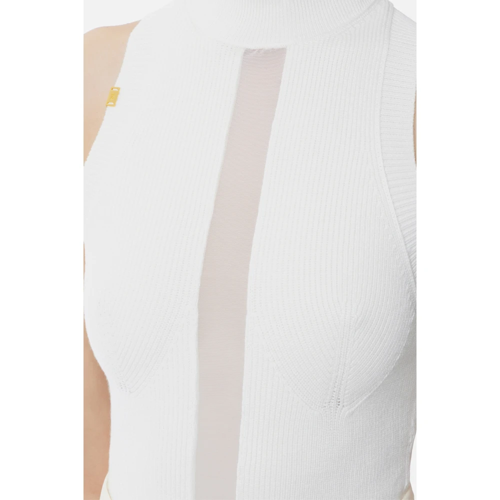 Elisabetta Franchi Ivoor Top met Unieke Stijl Beige Dames