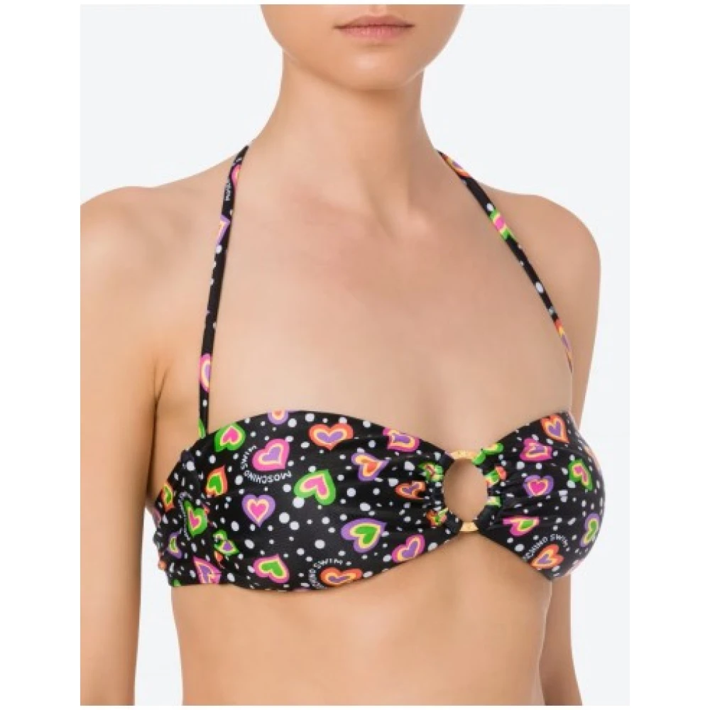 Moschino Polka Dots & Hearts Bikini Top Multicolor Dames