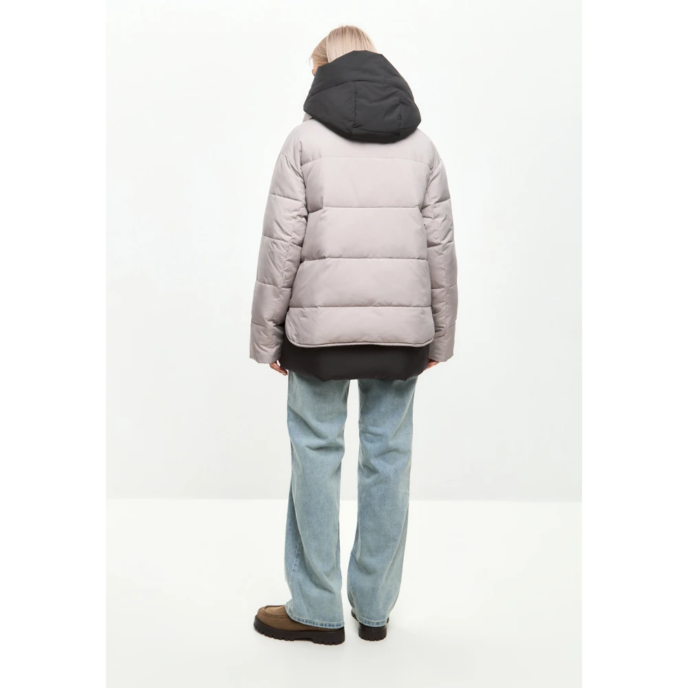 Cesare Gaspari Capuchon gewatteerde jas Beige Dames