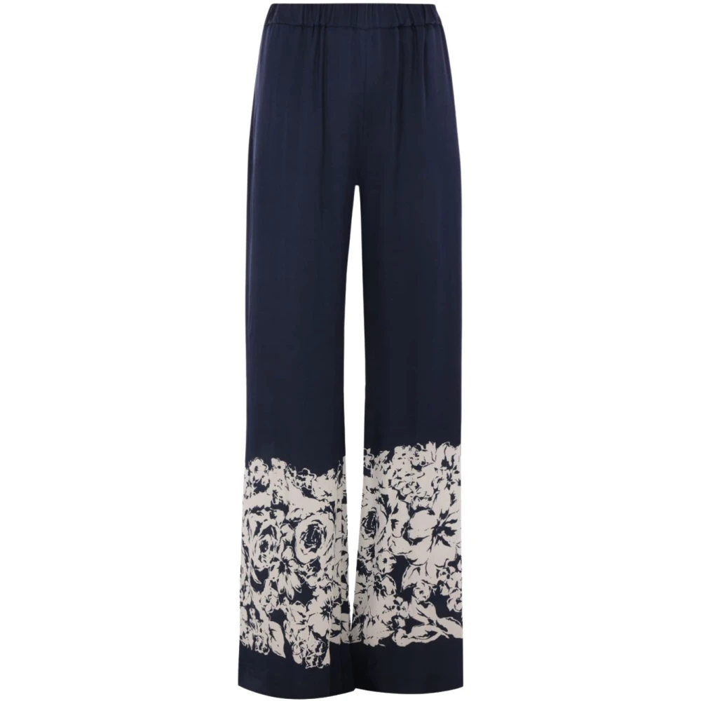 Raquel Diniz Bloemen Wijde Pijp Broek Blue Dames