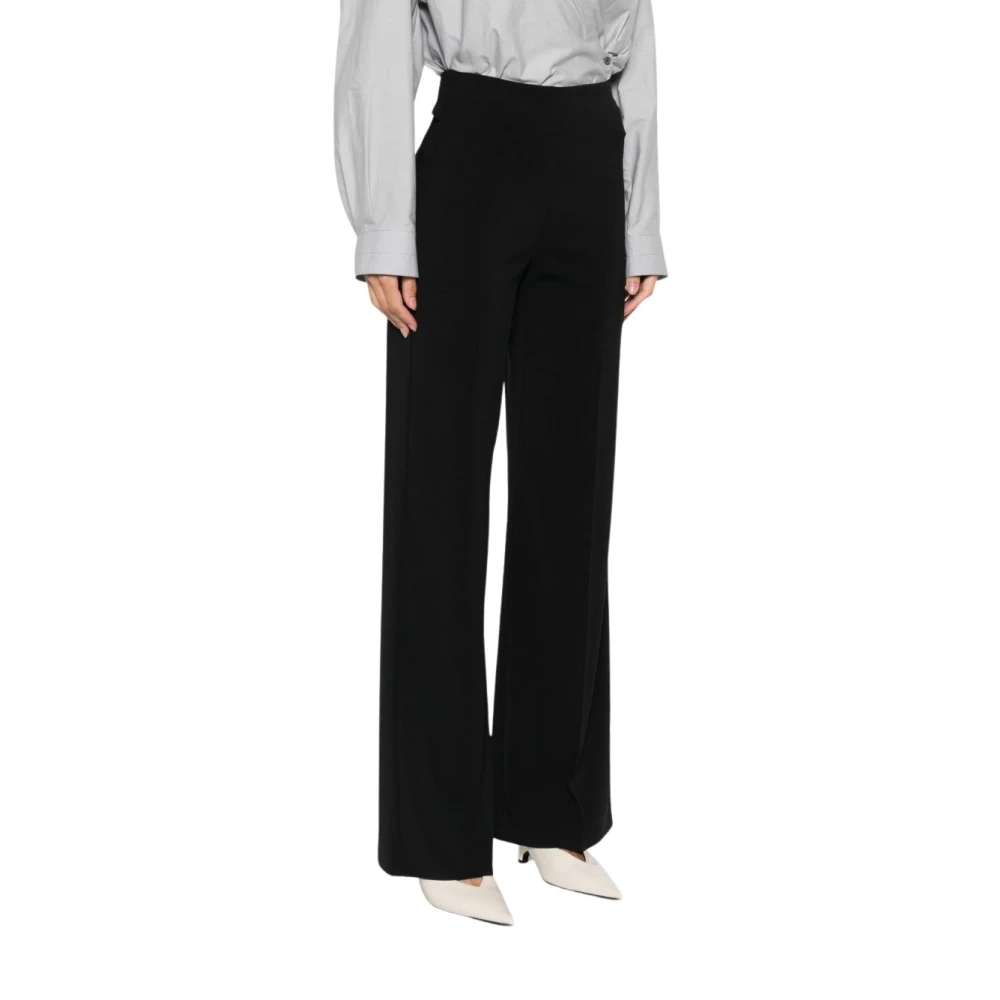 Patrizia Pepe Mujer Negro - Pantalones Palazzo Con Cinturón - Trousers - M