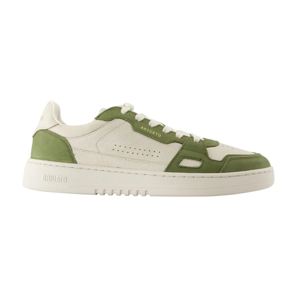 Axel Arigato Men's Beige/Green Leather Sneakers - Dice Lo