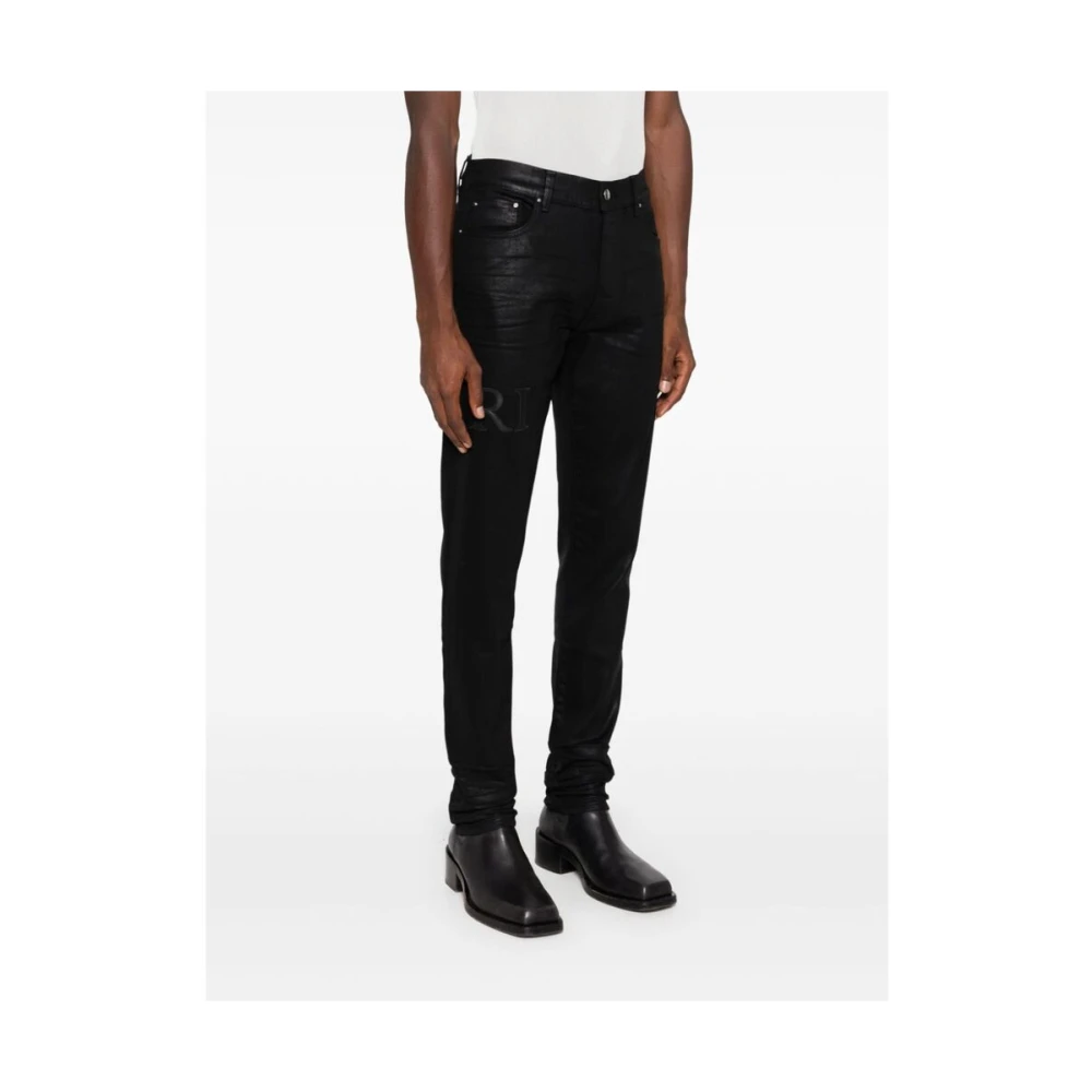 Amiri Zwarte Denim Tapered Leg Jeans Black Heren