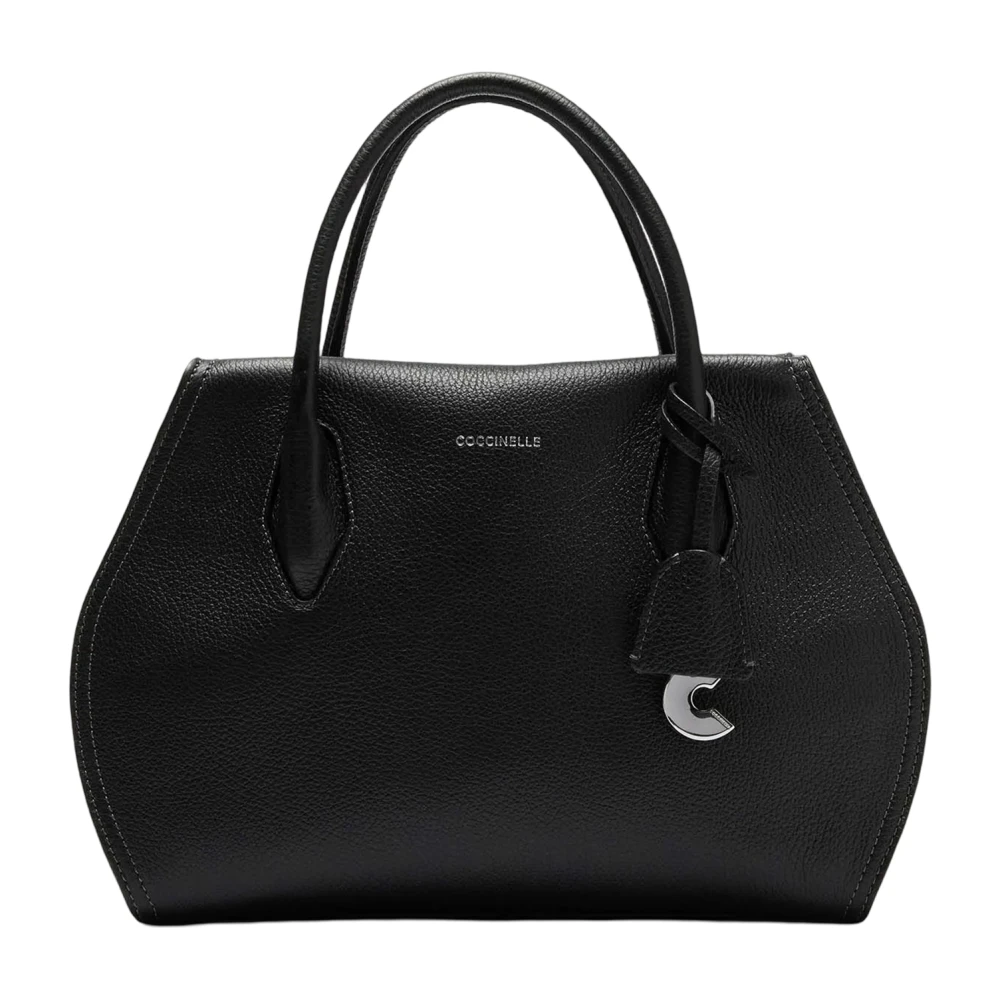 Coccinelle Leren handtas met ritssluiting Black Dames