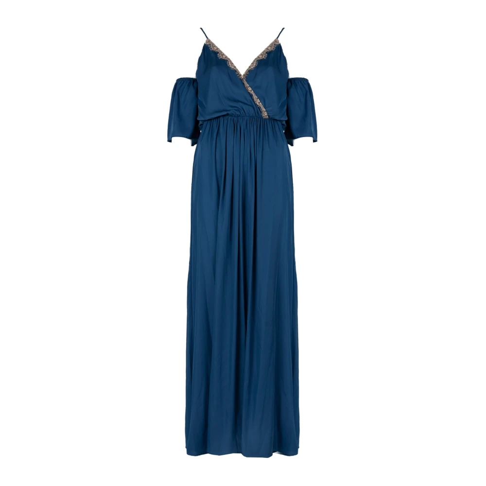 Liu Jo Elegant Maxi Klänning Blue, Dam