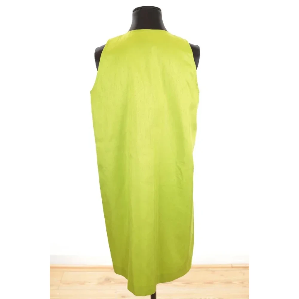 Yves Saint Laurent Vintage Pre-owned Polyester dresses Green Dames