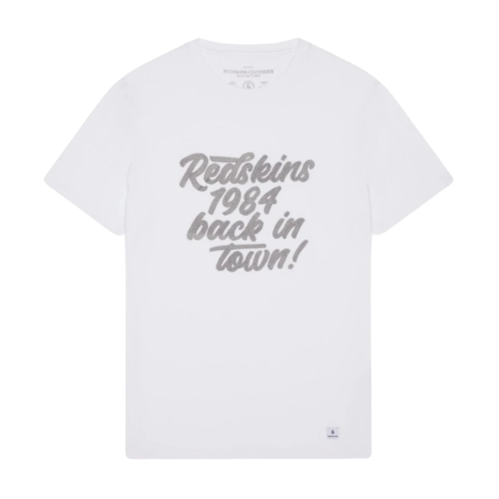 Redskins Geborduurd Logo T-shirt Wit White Heren