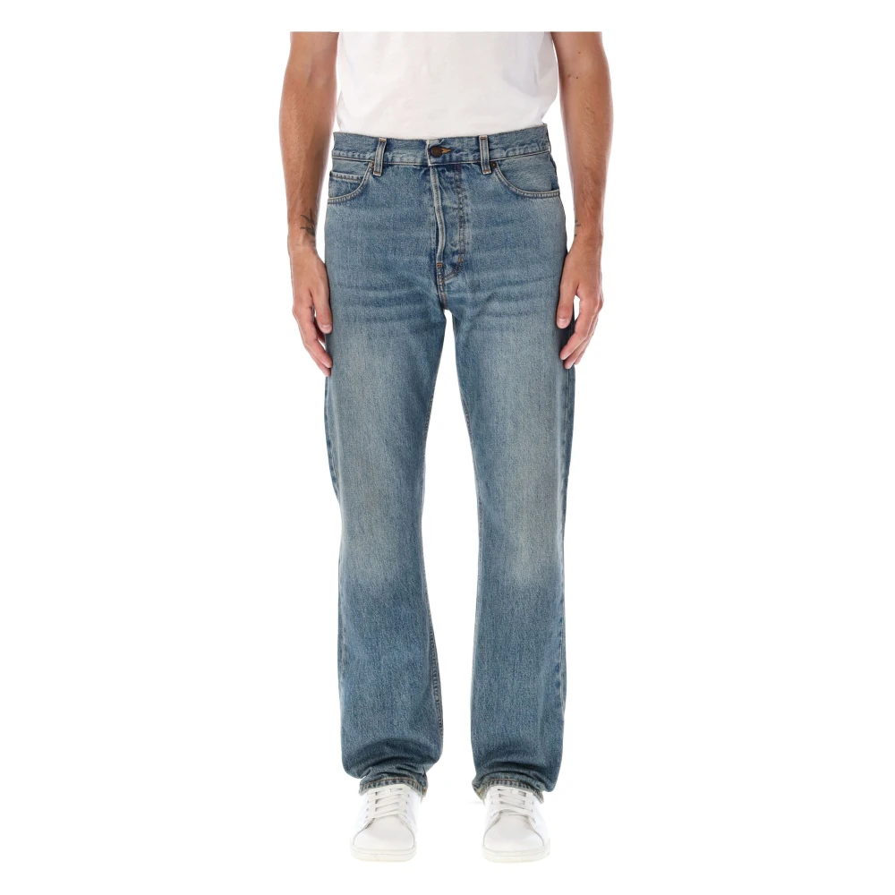 Haikure Blake Jeans Blauw Denim Straight-Leg Blue Heren