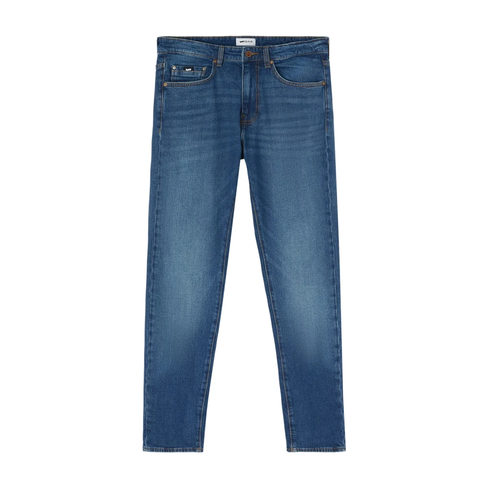 GAS Blauwe Slim Denim Jeans Blue Heren