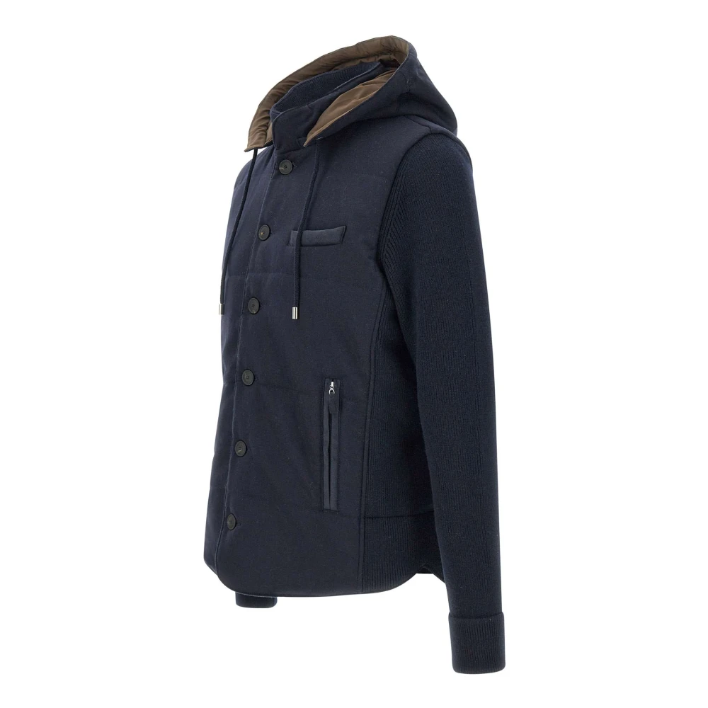 Gran Sasso Navy Blauwe Wollen Jas Blue Heren
