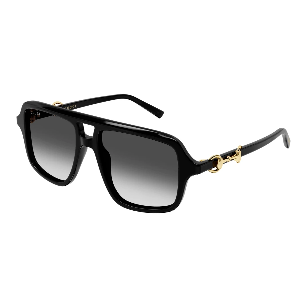 Gucci Women's Black Navigator Frame Sunglasses - Sunglasses - 55 Mm - Accessories