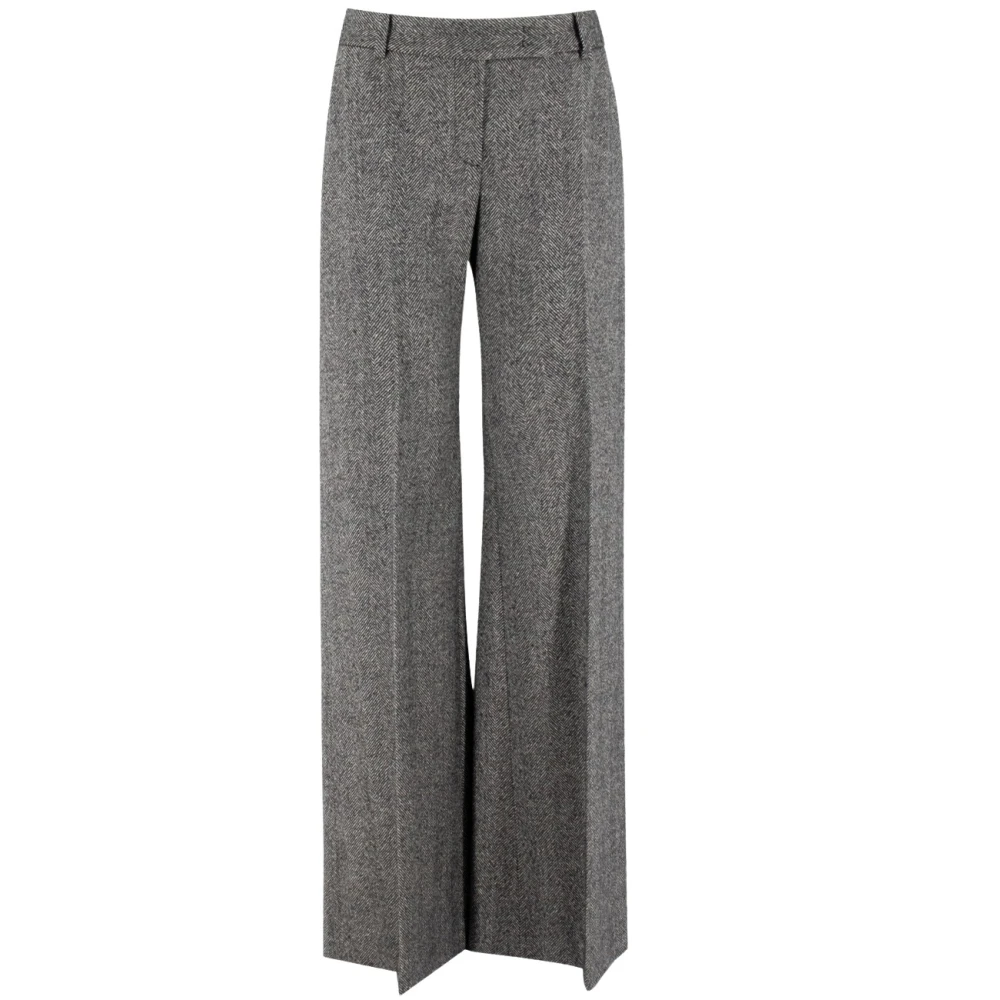 Ermanno Scervino Getailleerde broek met herringbone patroon Gray Dames