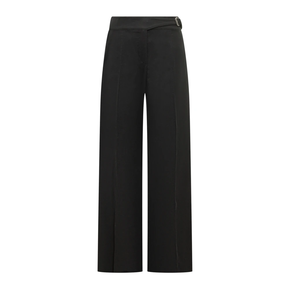 Sportmax Women's Black Wide-Leg Tailored Trousers - Wide Trousers - 2XS - Trousers