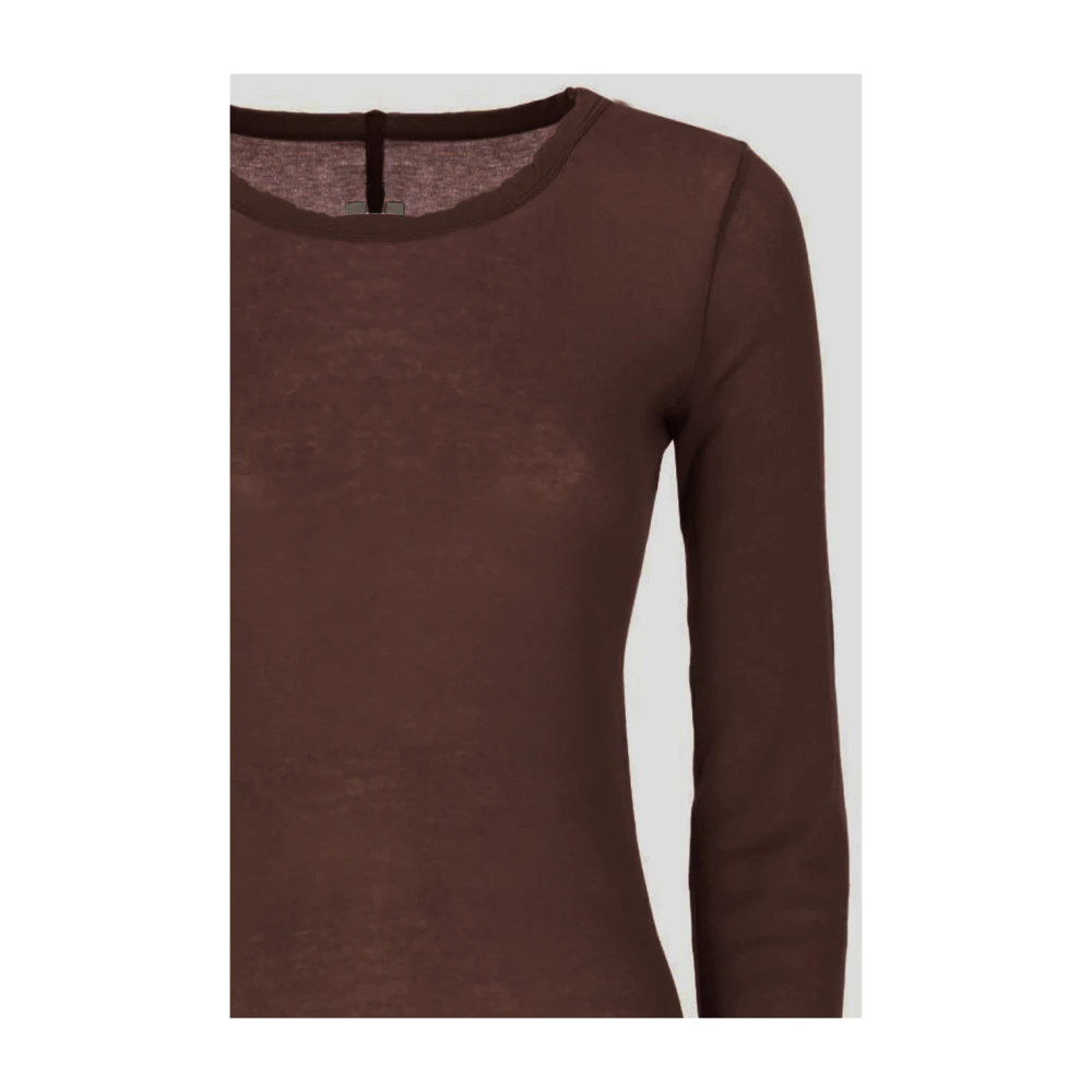 Rick Owens Long Sleeve Top Brown Dames