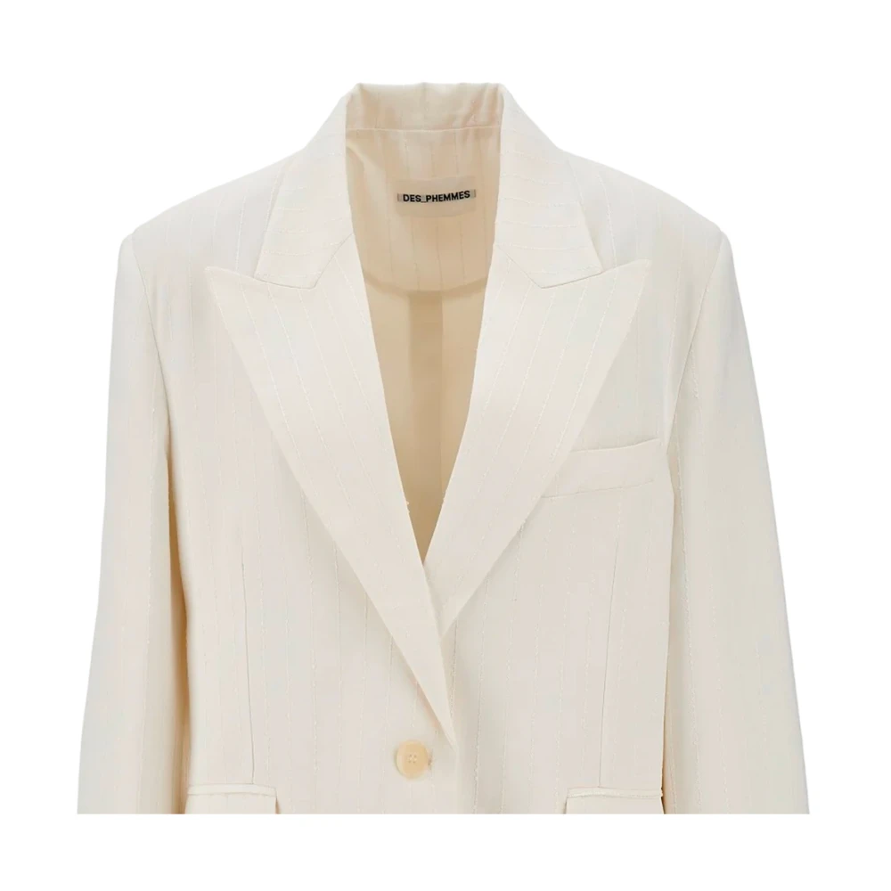 DES Phemmes Pailletgeborduurde Viscosejas White Dames
