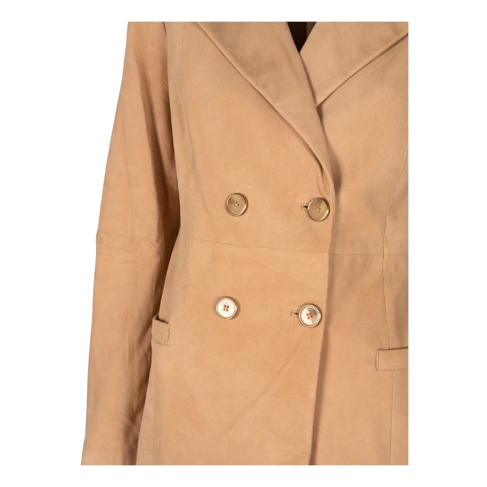 Liu Jo Klassieke Elegante Jas Beige Dames