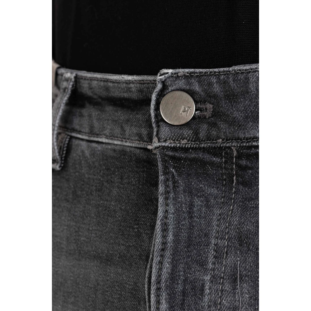 PT Torino Grijze Denim Carrot Fit Jeans Gray Heren