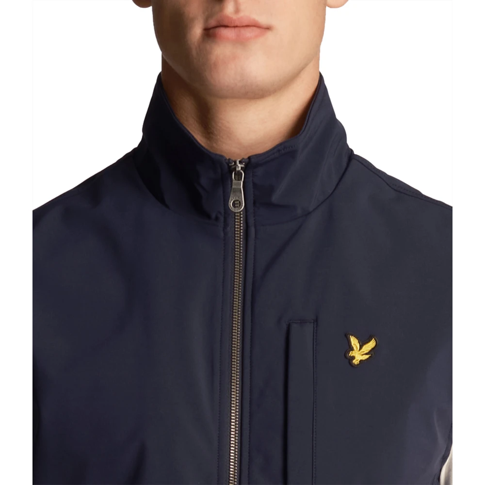 Lyle & Scott Blauwe Sweater Vest Softshell Blue Heren