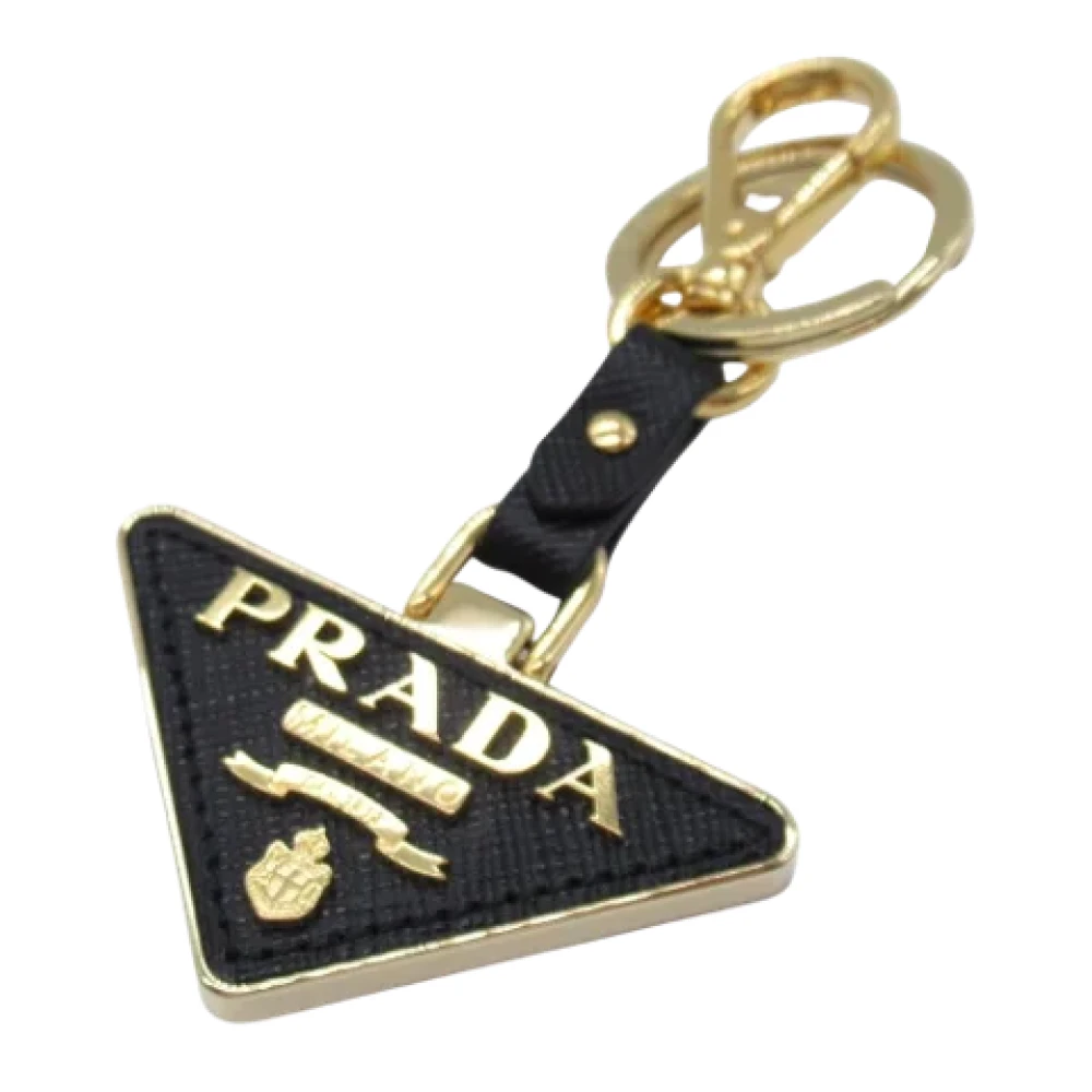 Prada Vintage Pre-owned Leather key-holders Black Heren