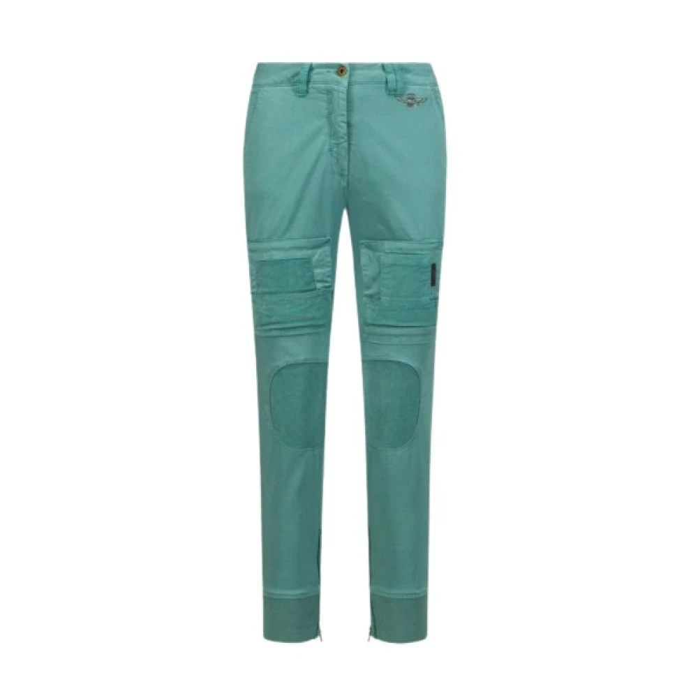 Aeronautica militare Cargo Pocket Pants Green Dames