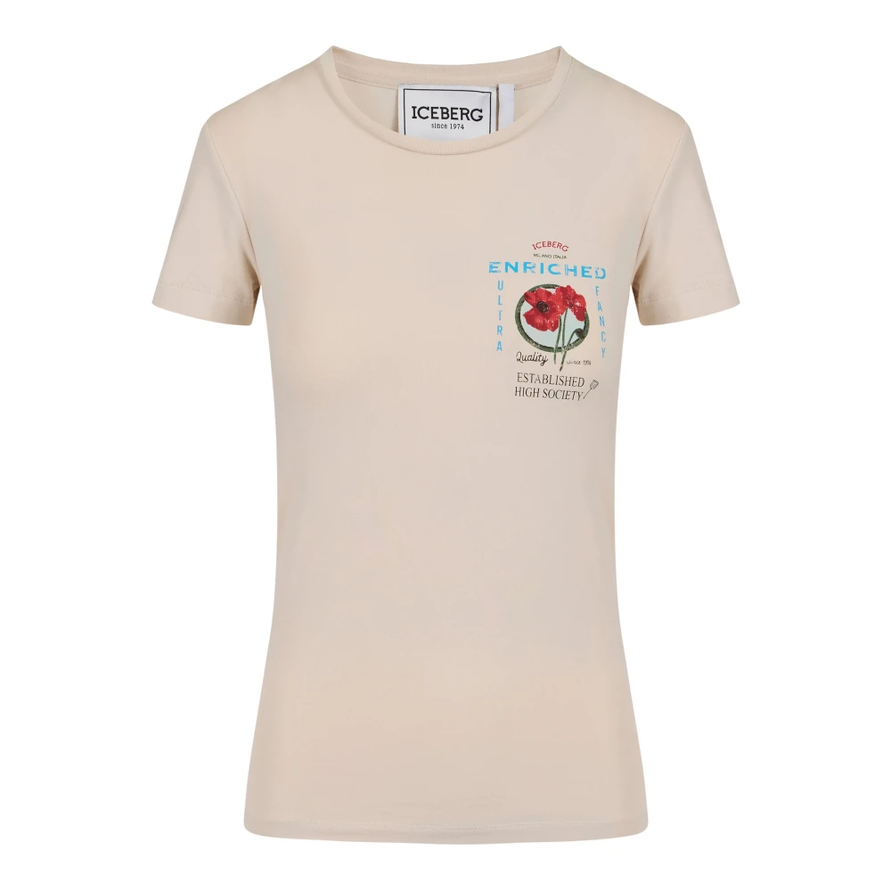 Iceberg - Tops > T-Shirts - Beige - Iceberg - Modalova