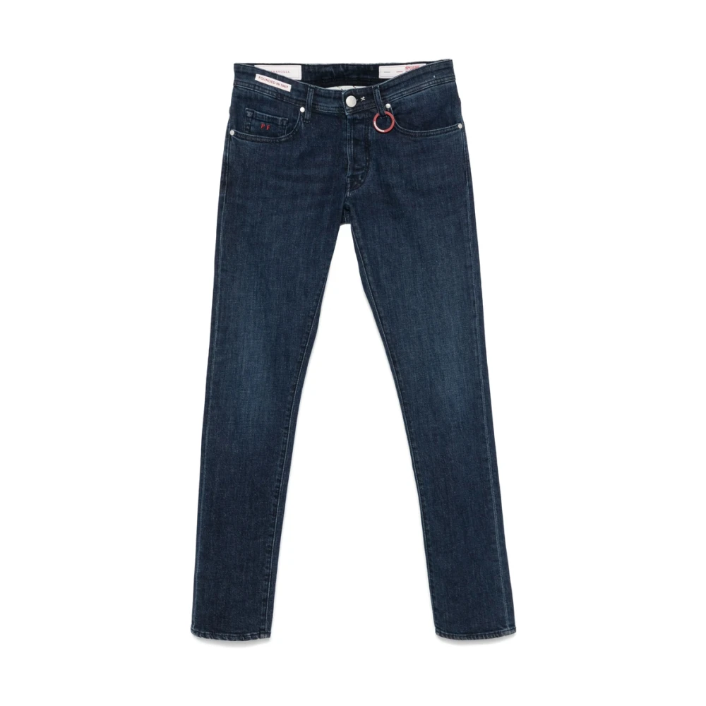 Tramarossa Indigo Blauwe Knoopsluiting Jeans Blue Heren