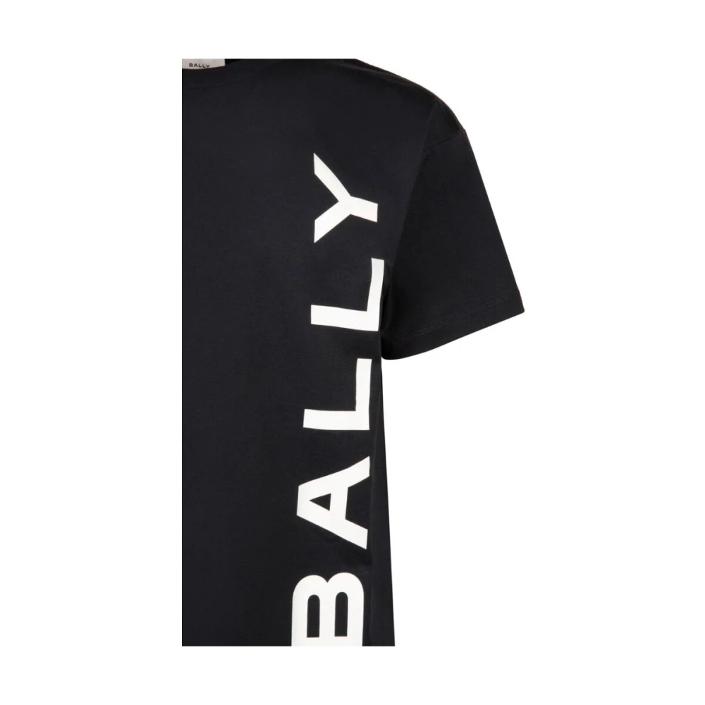 Bally Organisch Katoenen Logo Print T-shirt Black Heren