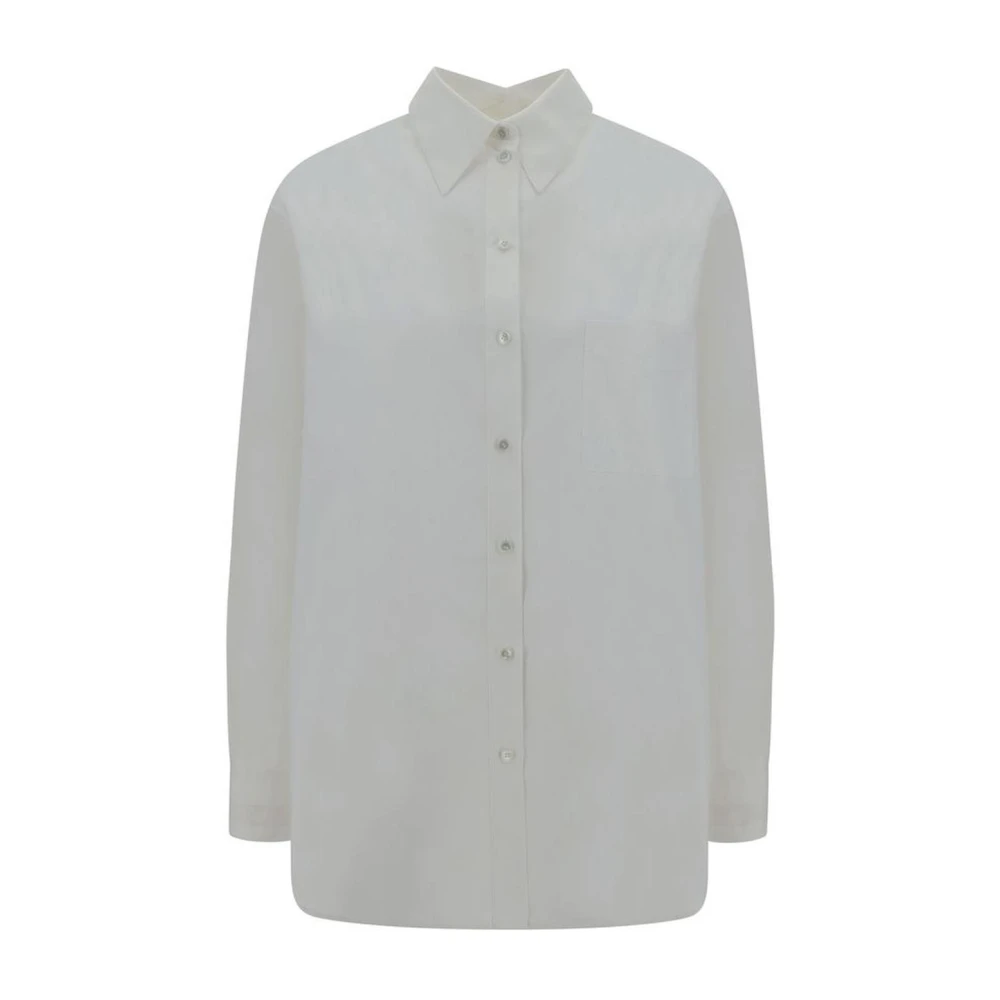 Quira Asymmetrische Zoom Katoenen Shirt Damesmode White Dames
