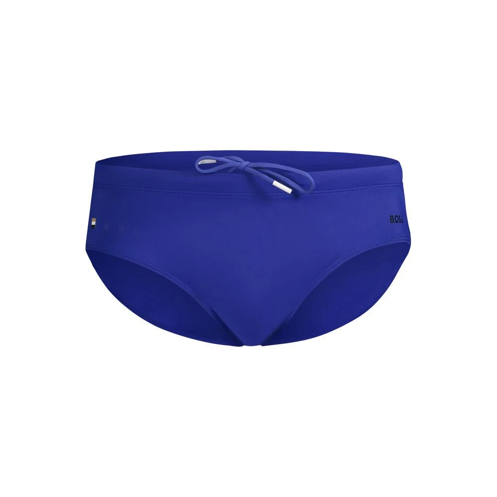 Hugo Men's Blue Beachwear, S, Swim Briefs With Elastic Waist