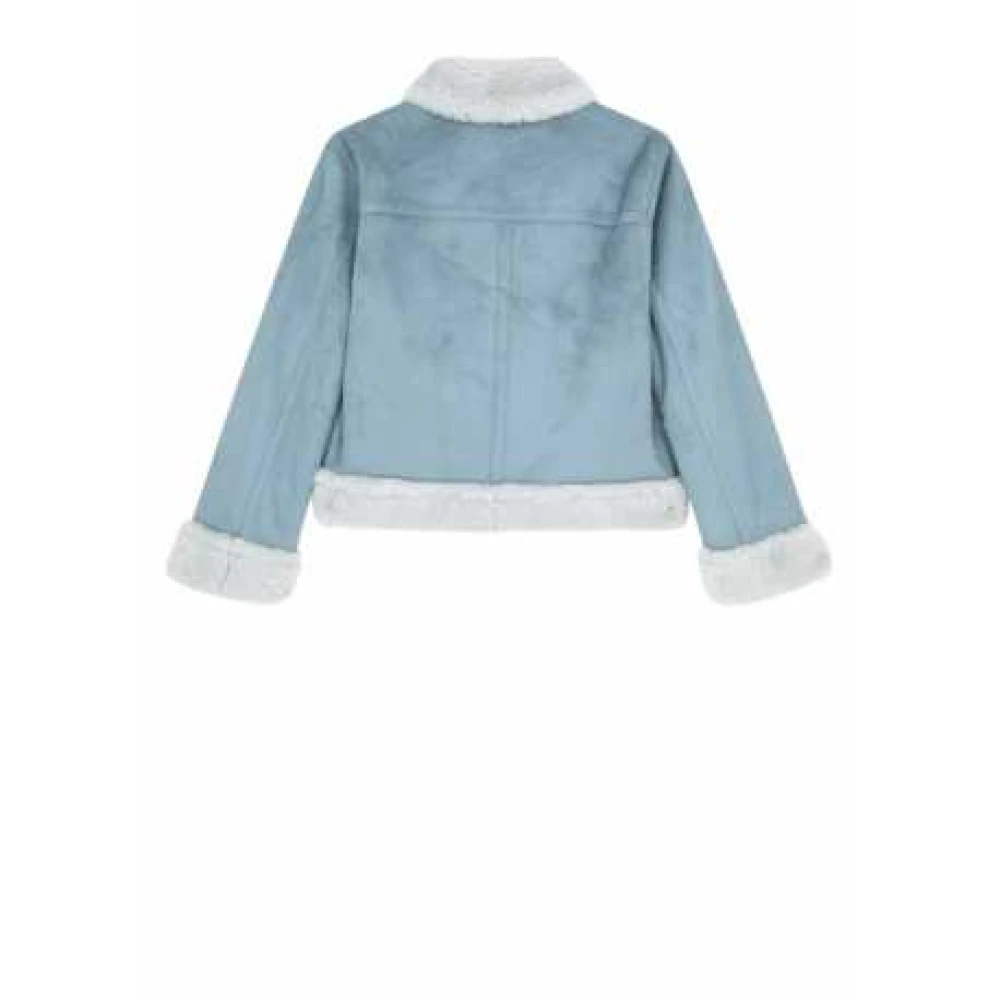 Paul Smith Turquoise Nep Bont Blouson Jas Blue Dames