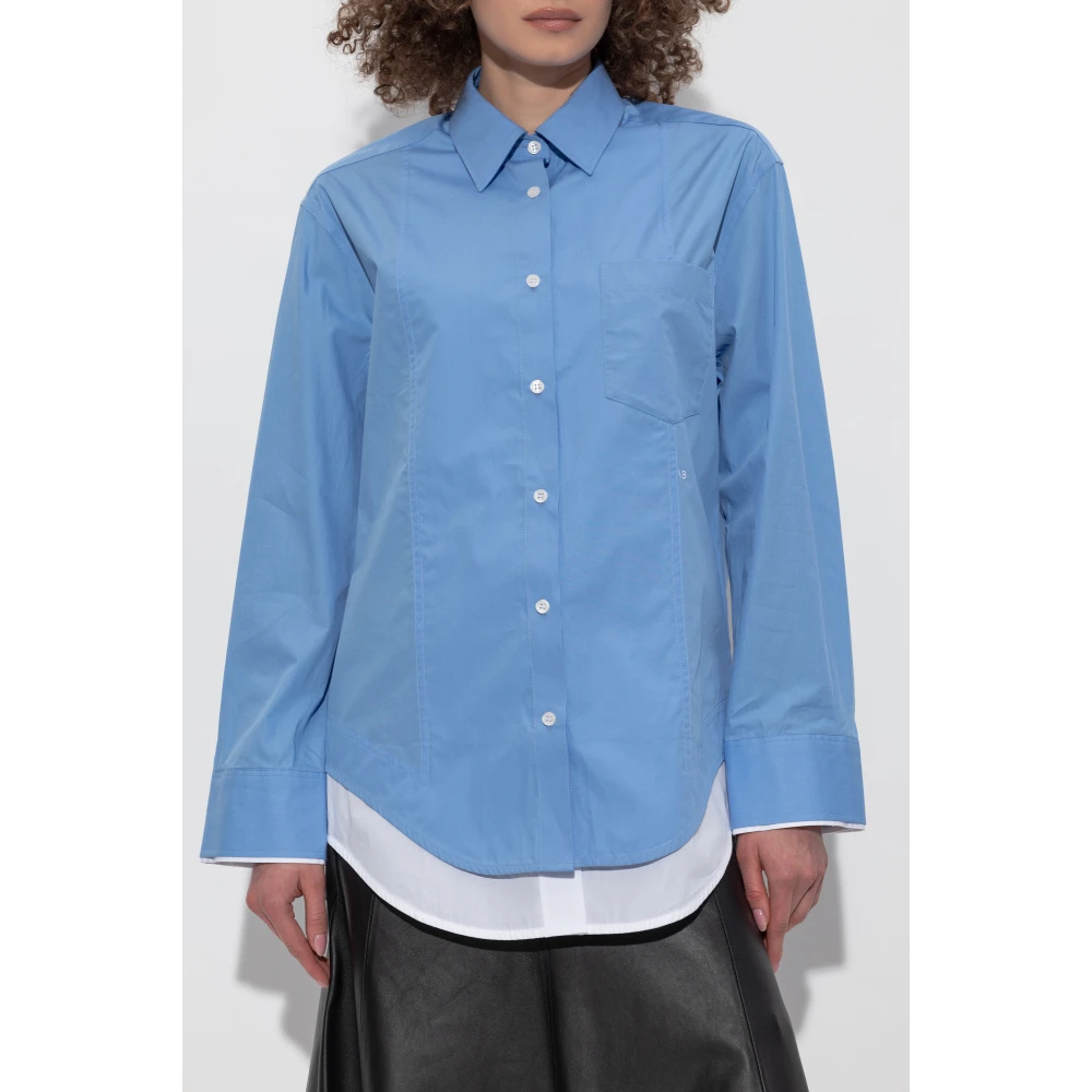 Victoria Beckham Katoenen overhemd Blue Dames