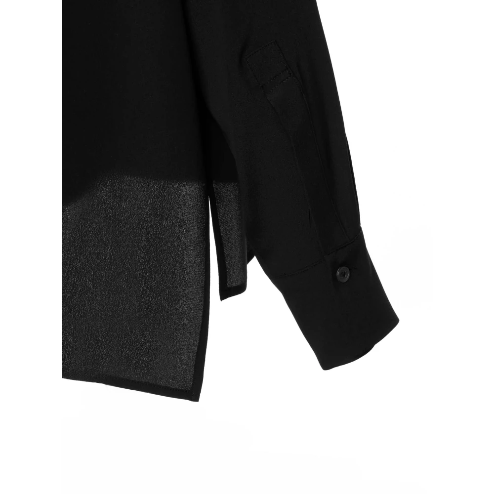 drykorn Kent Kraag Blouse Oversize Fit Black Dames