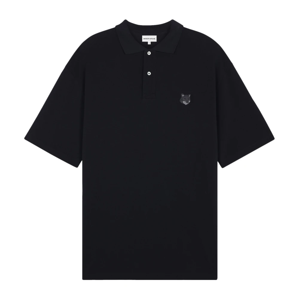 Maison Kitsuné Polo Shirts Black Heren