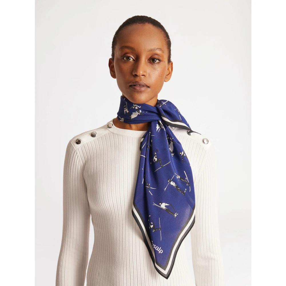 Fusalp Zijden Sjaal Blue Unisex