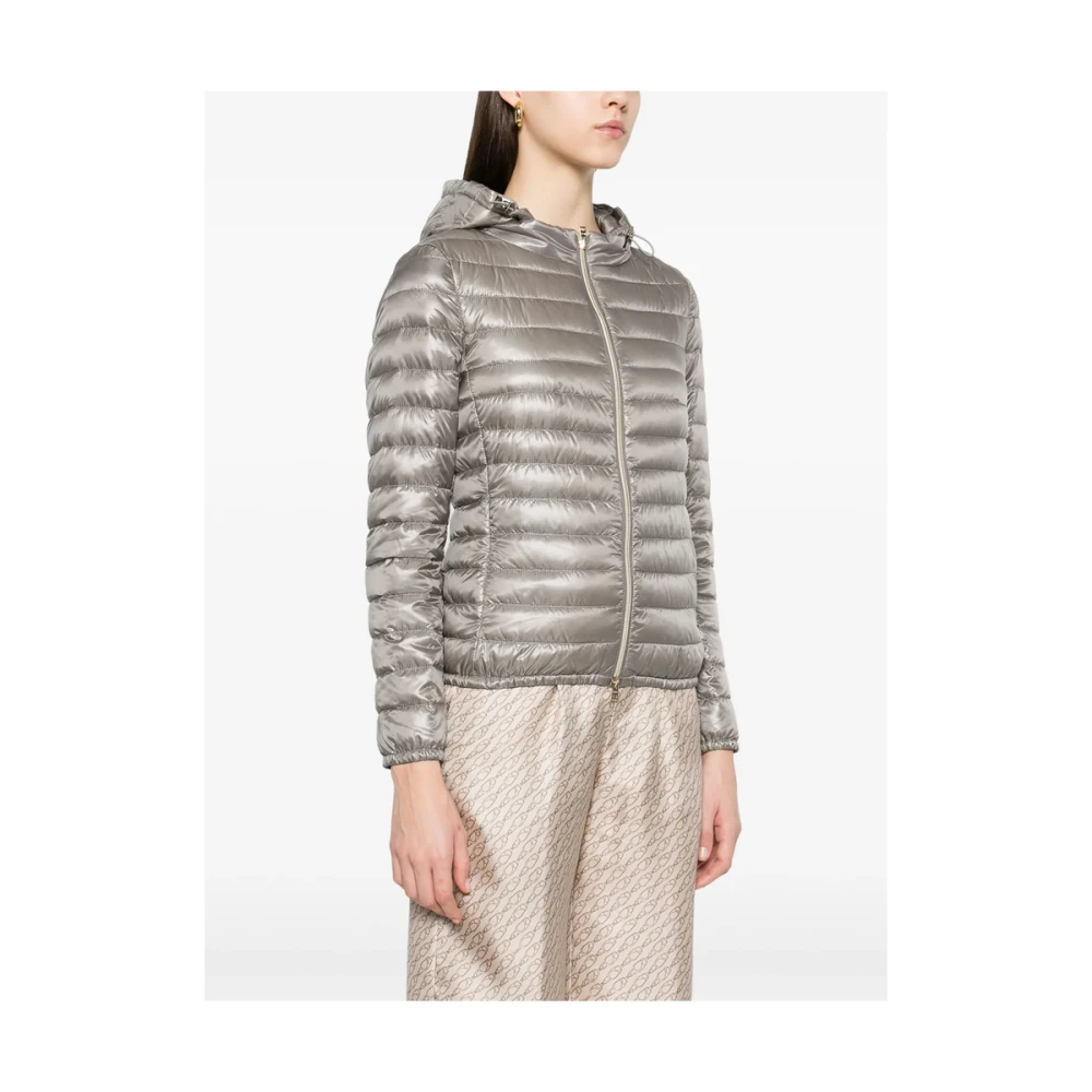 Herno Grijze Hoodie met Rits Gray Dames