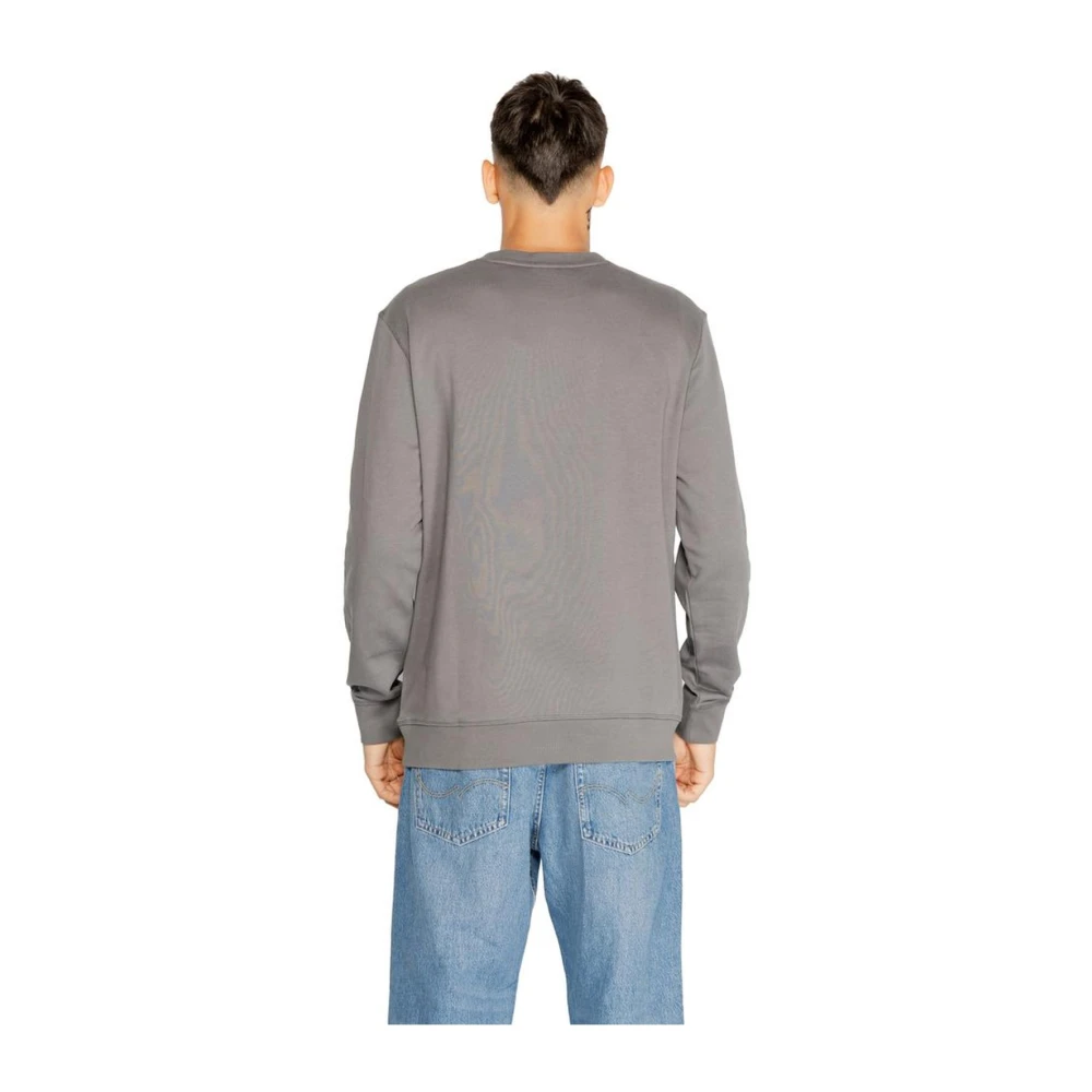 Hugo Boss Katoenen Crewneck Sweater Gray Heren