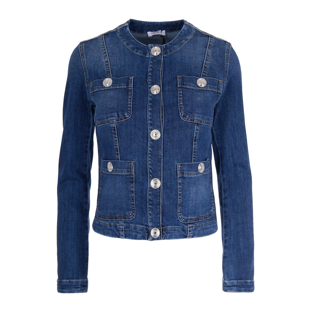 Liu Jo Femme Bleu - Veste En Jean Avec Boutons Logo - Vestes - Taille: 42 Fr