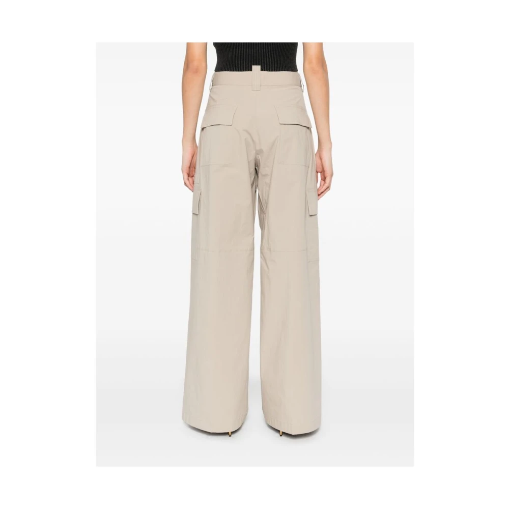 Dsquared2 Beige Geborduurd Logo Casual Broek Beige Dames