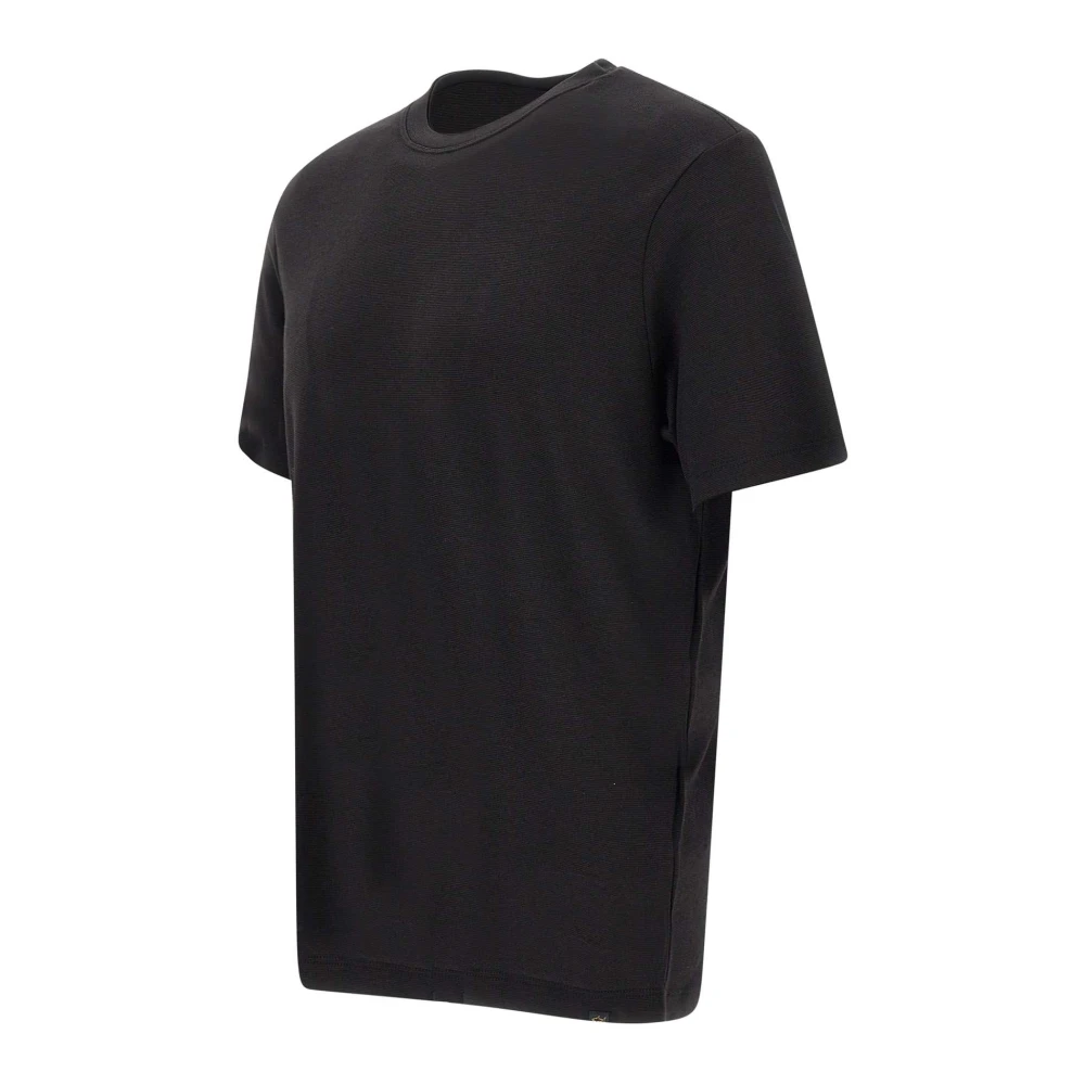 PAUL & SHARK Zwart Katoenblend T-shirt met Logo Black Heren