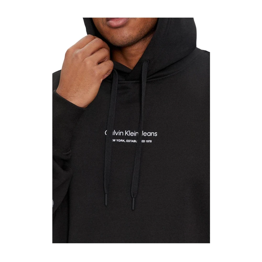 Calvin Klein Illusion Logo Hoodie Black Heren