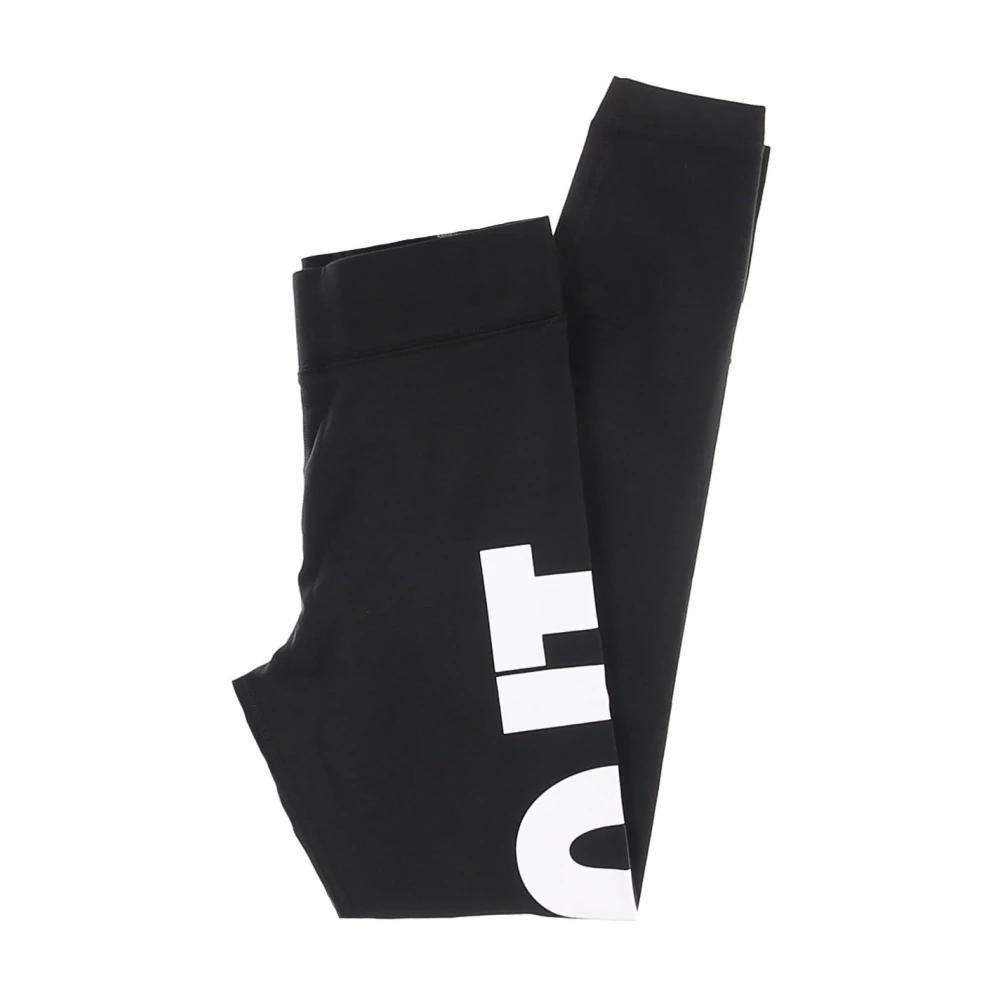 Nike Hoge Taille Zwart Wit Legging Essential Black Dames