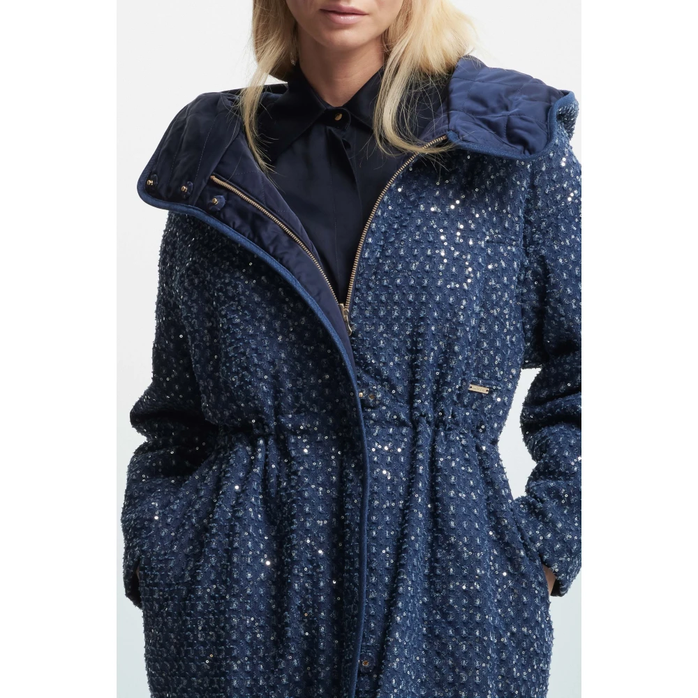 Kocca Dubbelzijdige Jack met Trekkoord Blue Dames