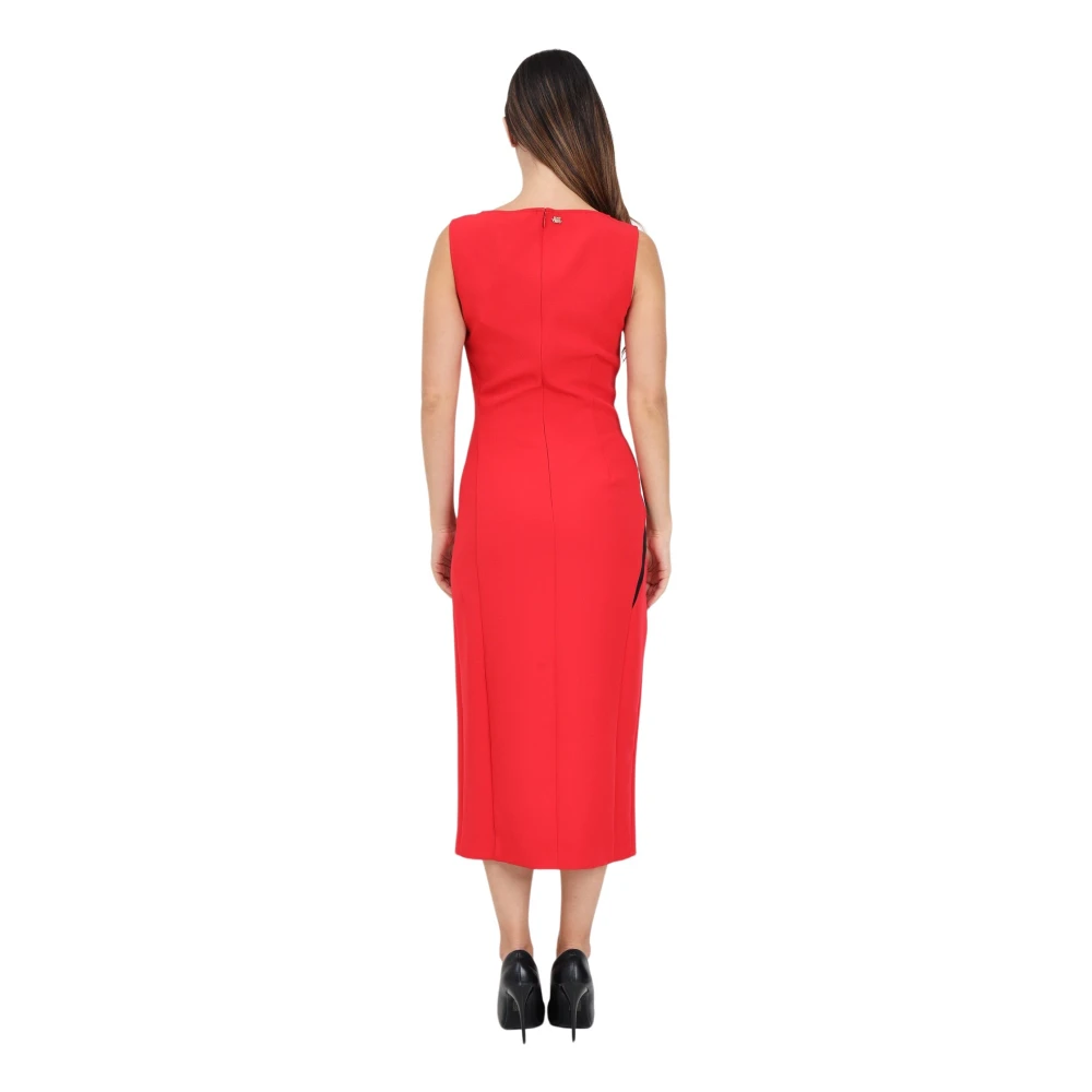 Just Cavalli Rode Bodycon Midi Jurk Red Dames