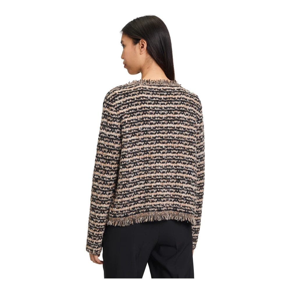 Betty Barclay Fringe Gebreide Vest Black Dames