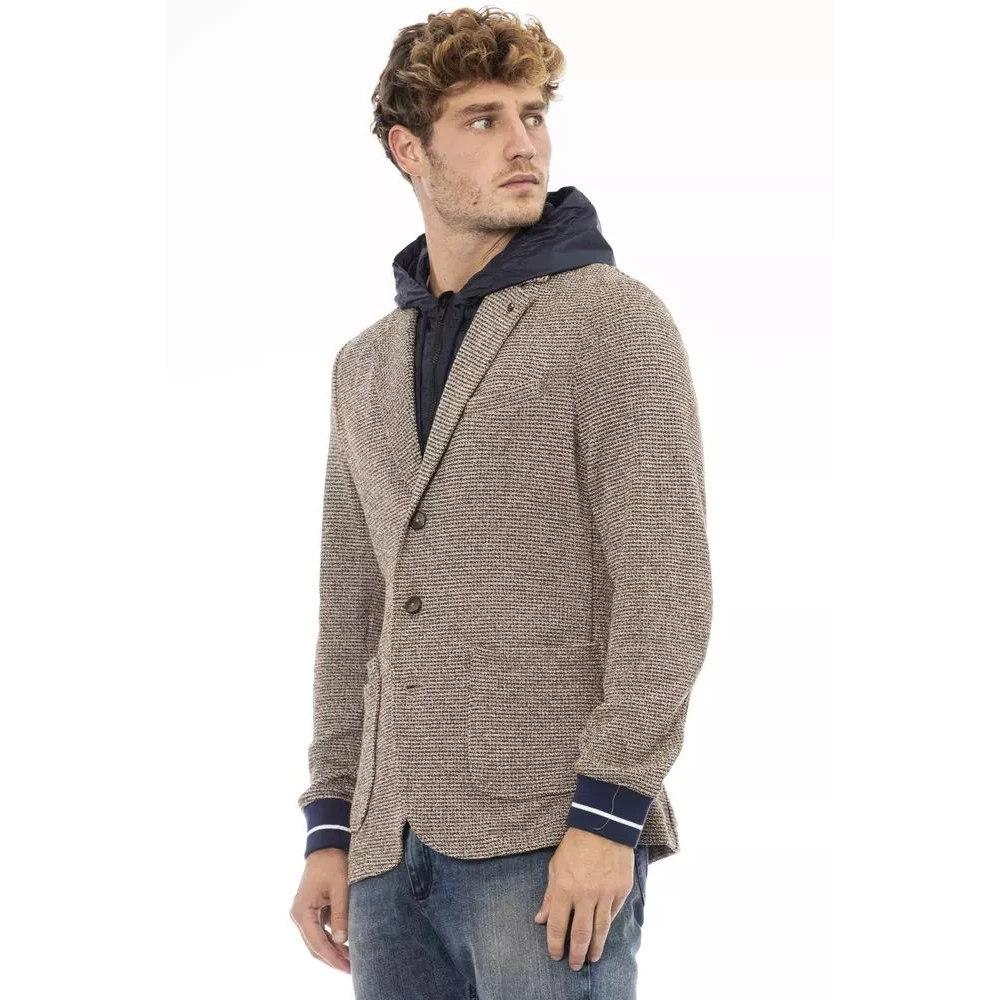Distretto12 Waterdichte capuchon stoffen jas Brown Heren