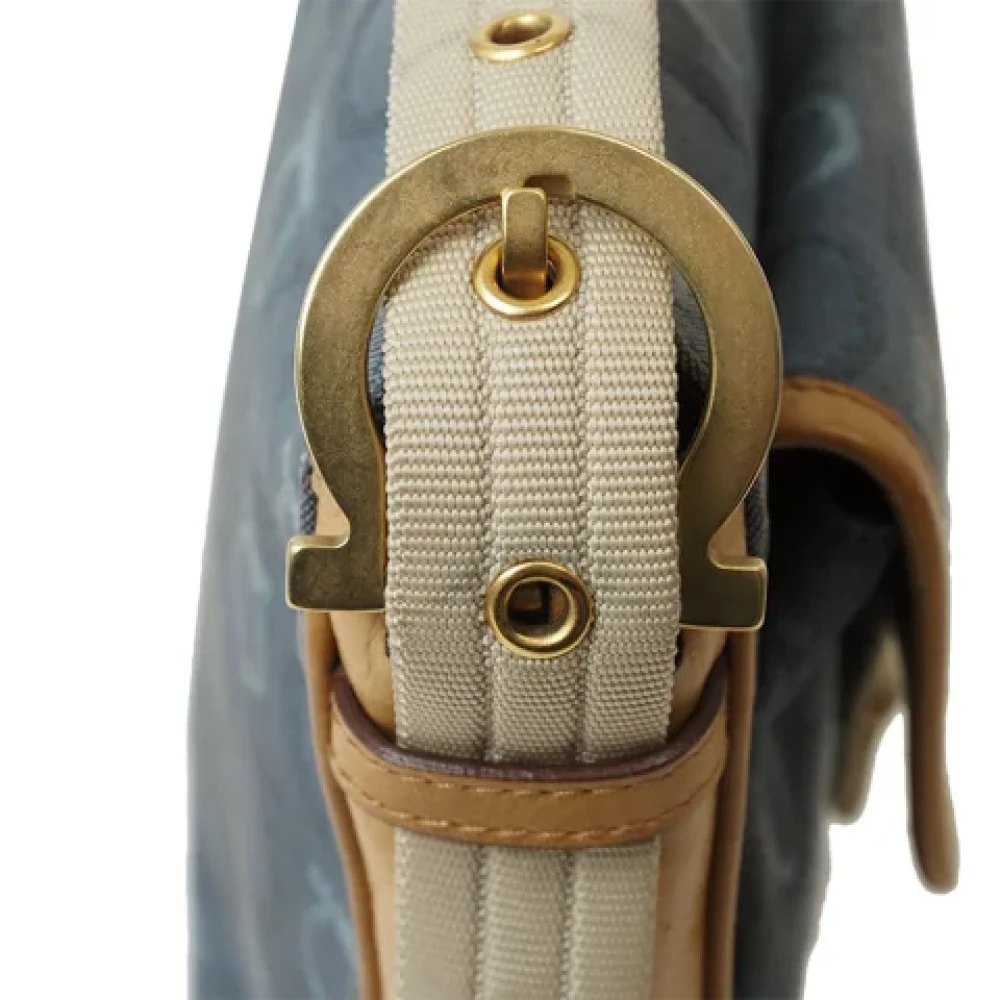 Salvatore Ferragamo Pre-owned Canvas shoulder-bags Blue Dames