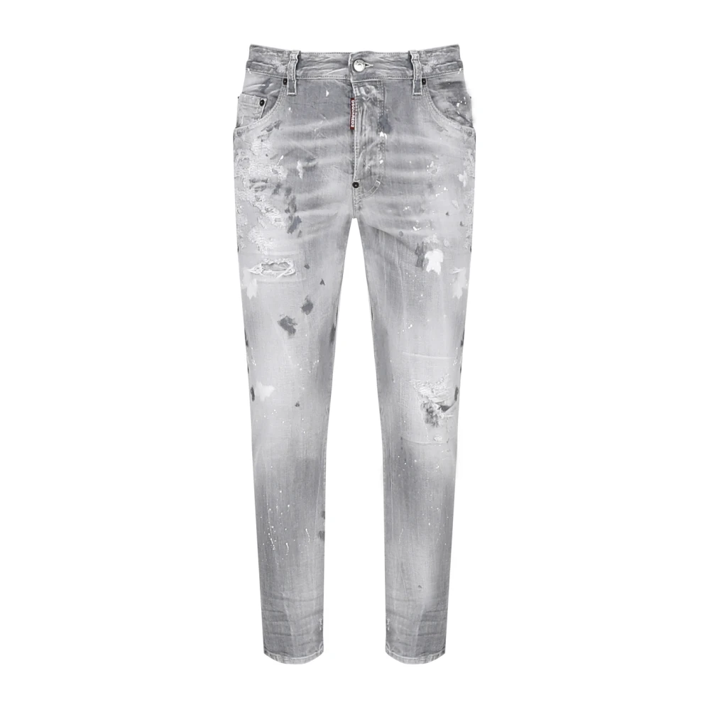 Dsquared2 Grijze Klassieke Vijf Zakken Jeans Gray Heren