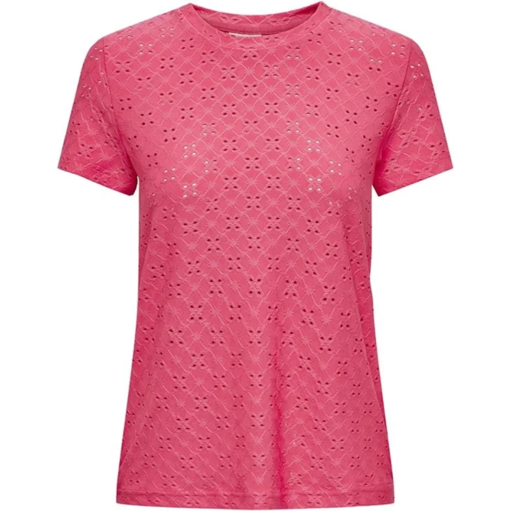 Jacqueline de Yong T-Shirts Pink Dames