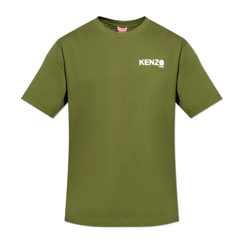 Kenzo T-shirt met bedrukt logo Green Heren