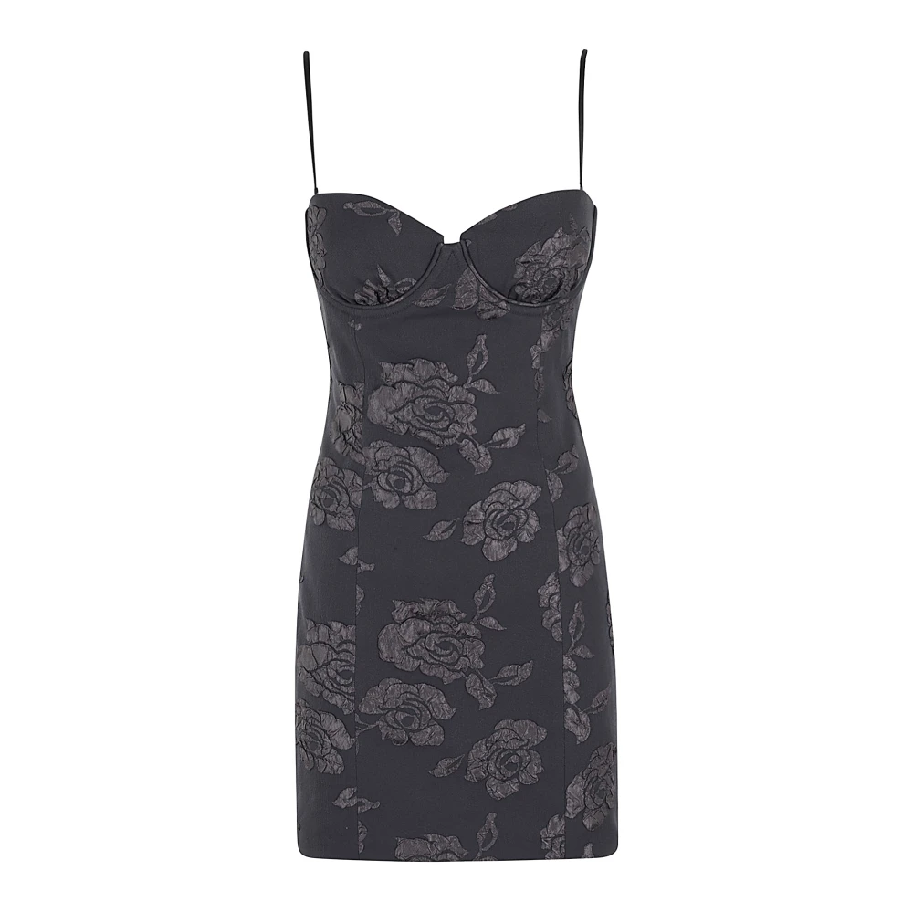 Rotate Birger Christensen Bloemen Mini Jurk Gray Dames
